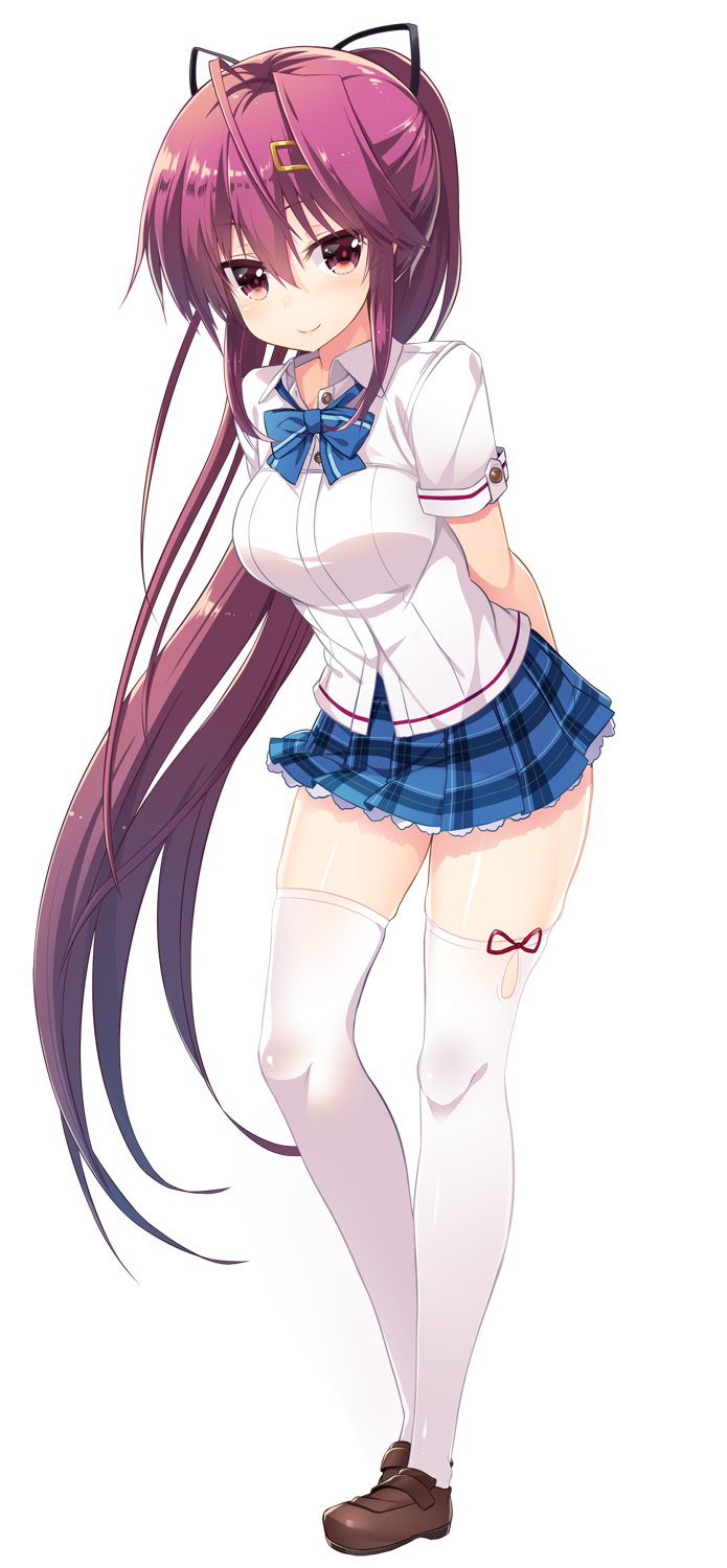 1girl, 5240mosu, arms_behind_back, full_body, hair_ornament, hairclip, highres, loafers