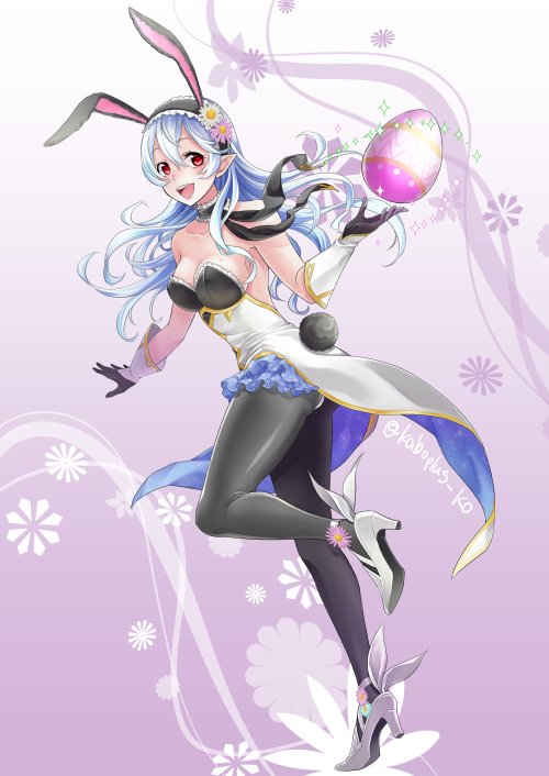 1girl, alternate_costume, animal_ears, bare_shoulders, breasts, bunny_girl, bunny_tail, cleavage