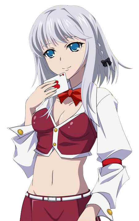 1girl, black_bow, blue_eyes, bow, bowtie, breasts, card, choker