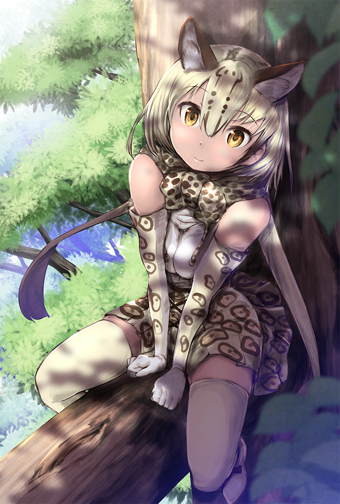 1girl, animal_ears, animal_print, awa_(rosemarygarden), blonde_hair, bow, bowtie, elbow_gloves