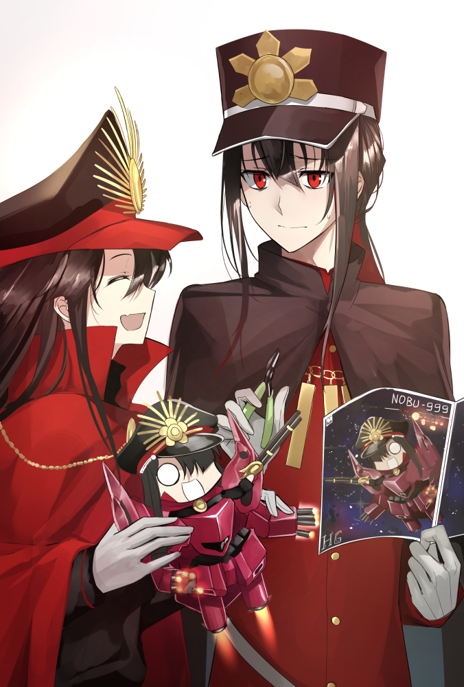 1boy, 1girl, :d, ^_^, black_hair, black_shirt, book, brother_and_sister