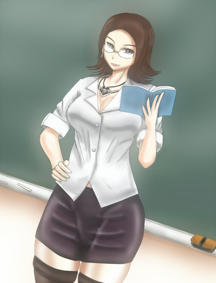 1girl, artist_request, escape_(go-busters), glasses, solo, super_sentai, tagme, teacher, tokumei_sentai_go-busters