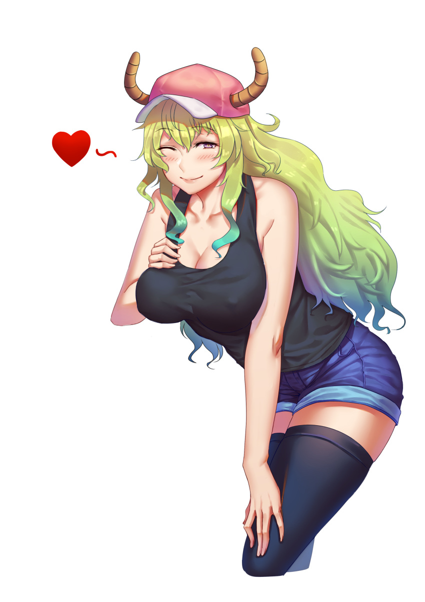 1girl, ;), absurdres, bangs, bare_shoulders, baseball_cap, black_eyes, black_legwear