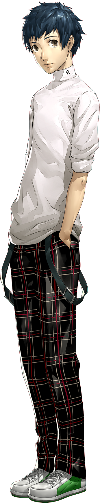 1boy, black_hair, brown_eyes, closed_mouth, full_body, hands_in_pockets, highres, legs_together