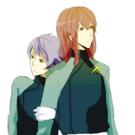 gundam, gundam_00, innovator, innovators, lowres, mai_(artist), mai_(suna), purple_hair