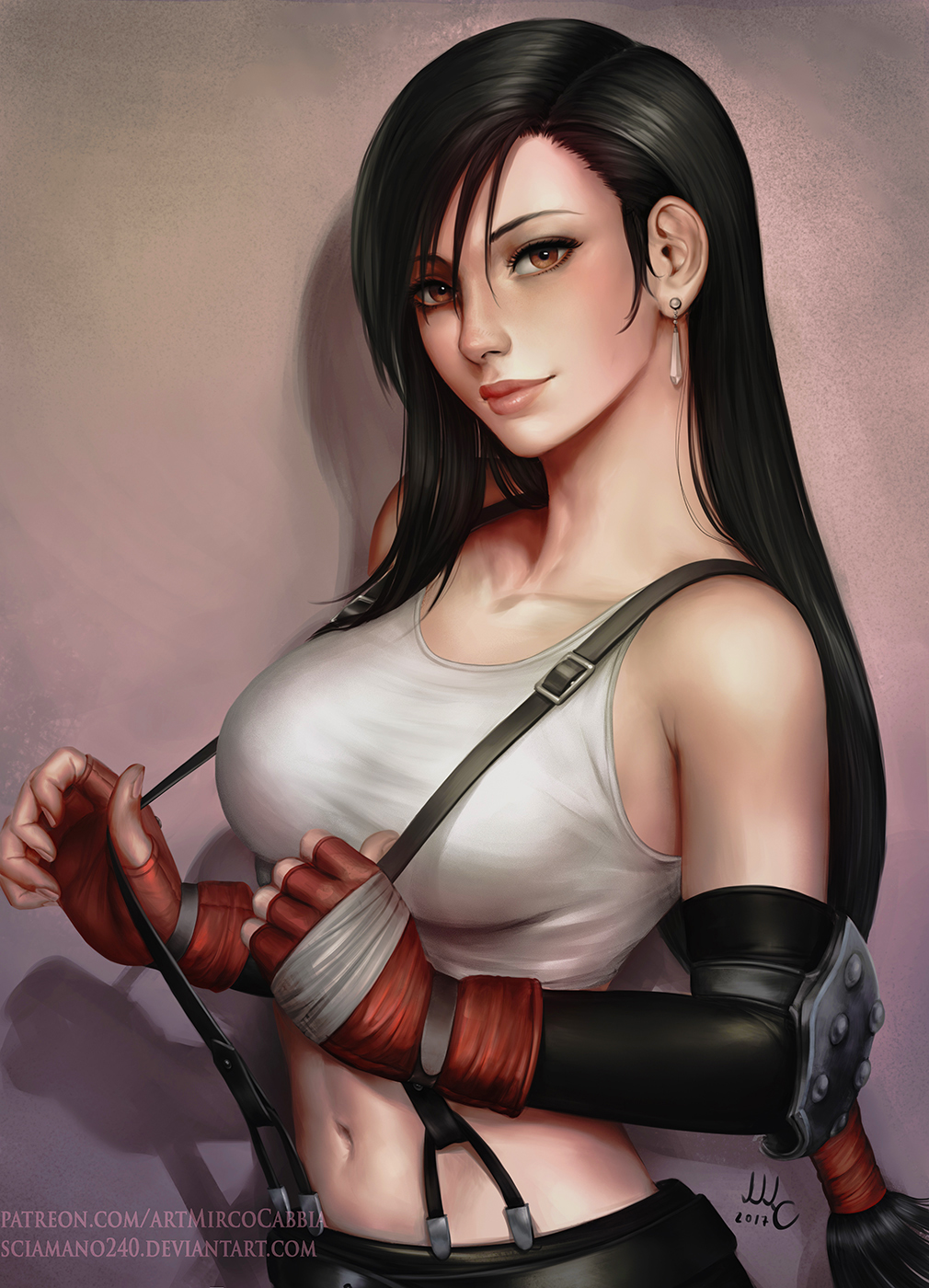 1girl, armor, bare_shoulders, black_hair, blush, breasts, brown_eyes, buckle