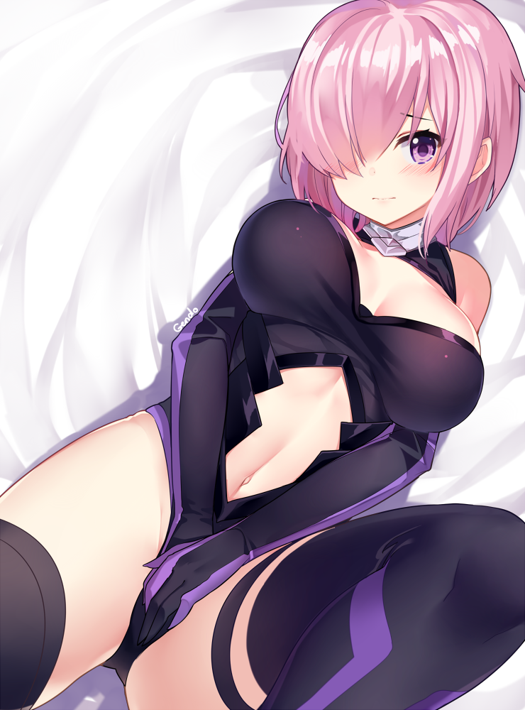 1girl, 3:, bangs, between_legs, black_gloves, black_legwear, black_leotard, blush