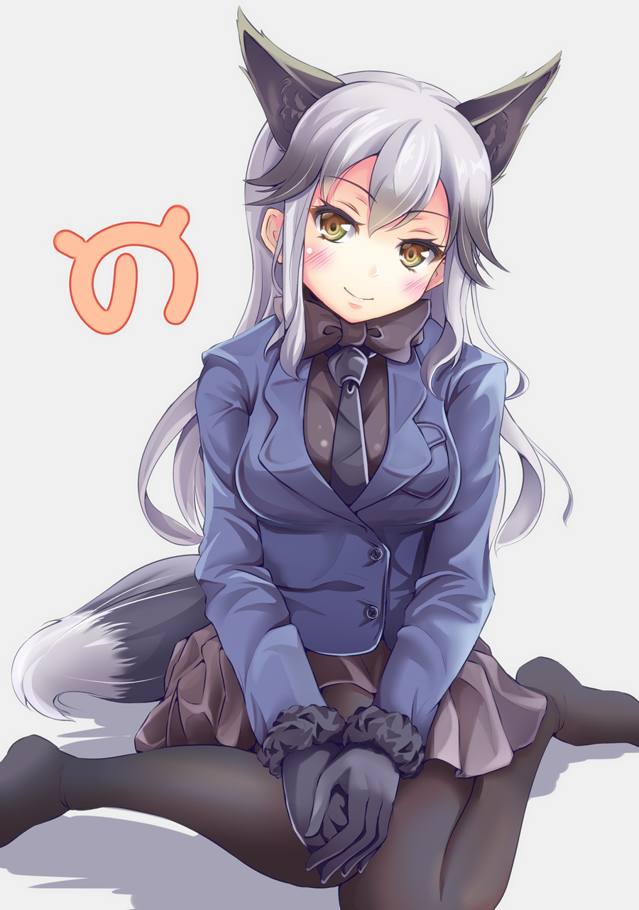 1girl, animal_ears, bangs, between_breasts, black_bow, black_bowtie, black_gloves, black_hair