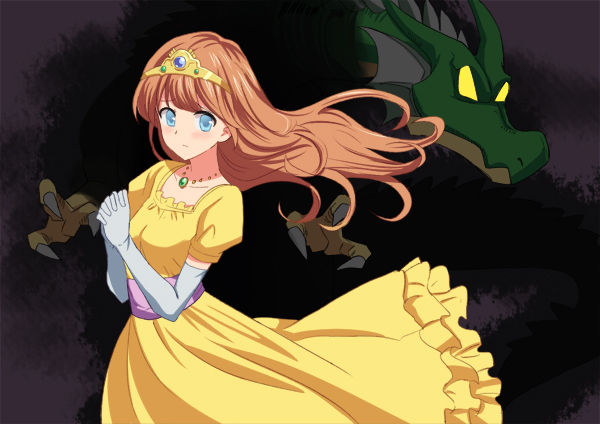 1girl, blue_eyes, blush, breasts, dragon, dragon_lord, dragon_quest, dragon_quest_i