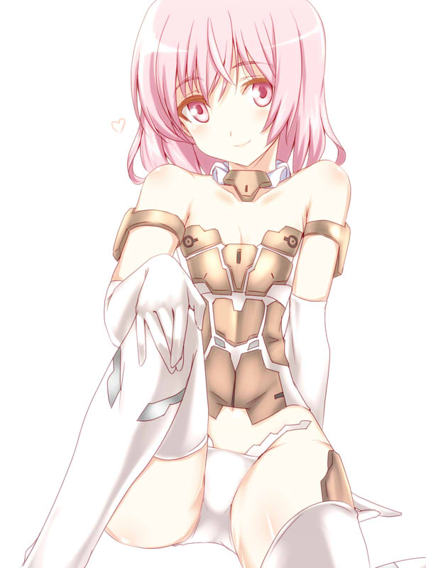 1girl, animal_ears, bare_shoulders, black_gloves, black_legwear, cat_tail, elbow_gloves, frame_arms_girl