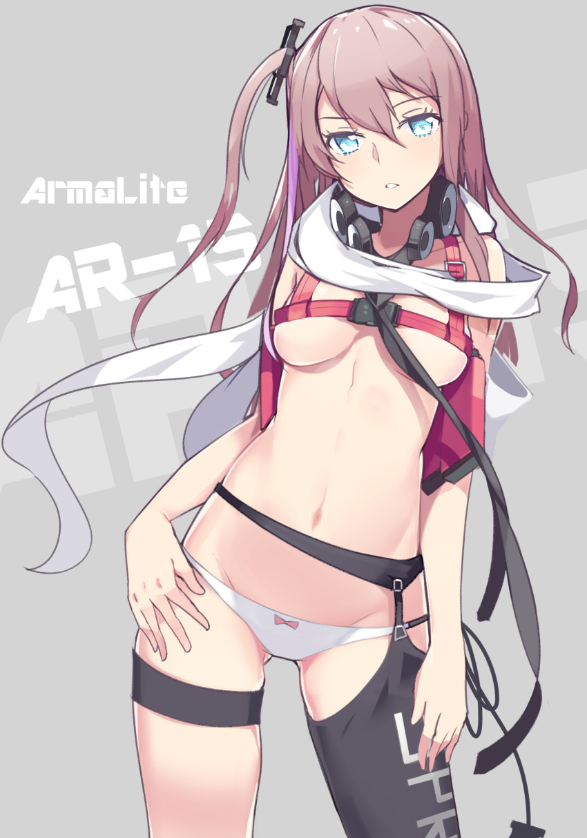 1girl, absurdres, aosora_kamiya, bangs, belt, black_legwear, blue_eyes, bow