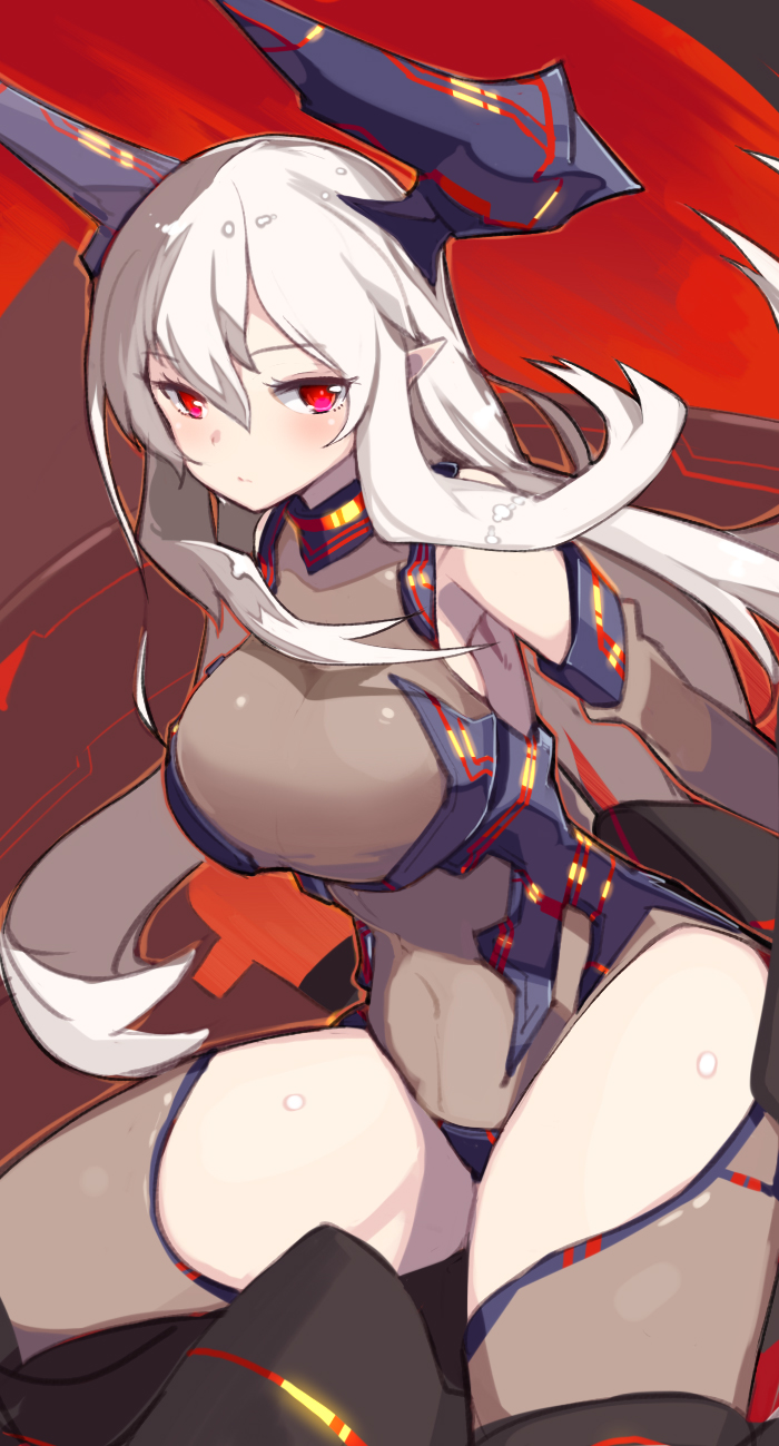 1girl, aosora_kamiya, armor, bangs, borrowed_character, breasts, closed_mouth, colo_mag-chan