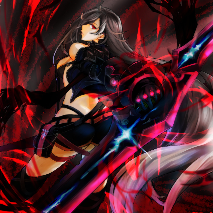 0z_(wing02c), 1girl, armor, ass, back, belt, belt_pouch, bikini