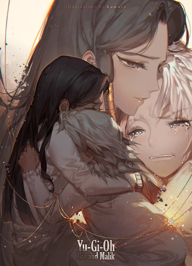 1boy, 1girl, black_hair, brother_and_sister, character_name, commentary, copyright_name, cut-in