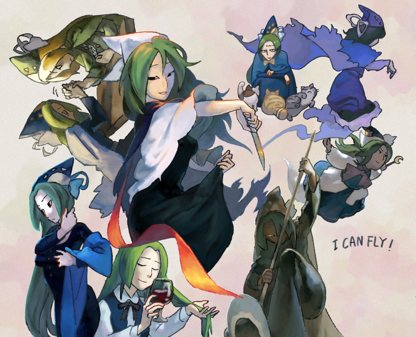 1girl, alternate_color, arm_wrestling, black_eyes, blonde_hair, cape, cat, closed_eyes