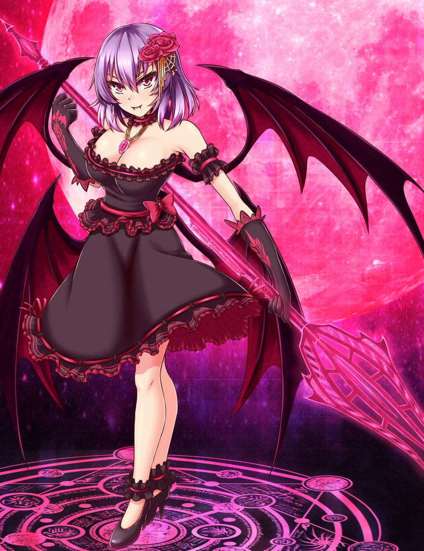 1girl, absurdres, alternate_breast_size, alternate_color, alternate_costume, arm_strap, bangs, bare_shoulders
