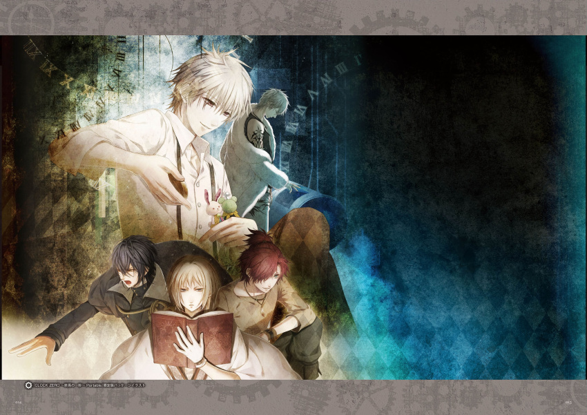 bishop_(clock_zero), blue_hair, clock_zero, hangyakusha, kaga_akira, nagaoka, tetsugakusha, wanderer_(clock_zero)