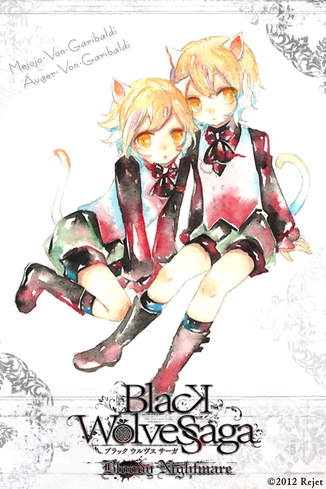 auger_von_garibaldi, black_wolves_saga, blonde_hair, kuroyuki, mejojo_von_garibaldi, yellow_eyes