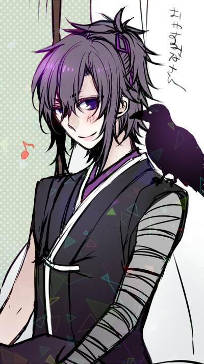 black_hair, blue_eyes, ken_ga_kimi, tzusuramaru_(ken_ga_kimi), yamika