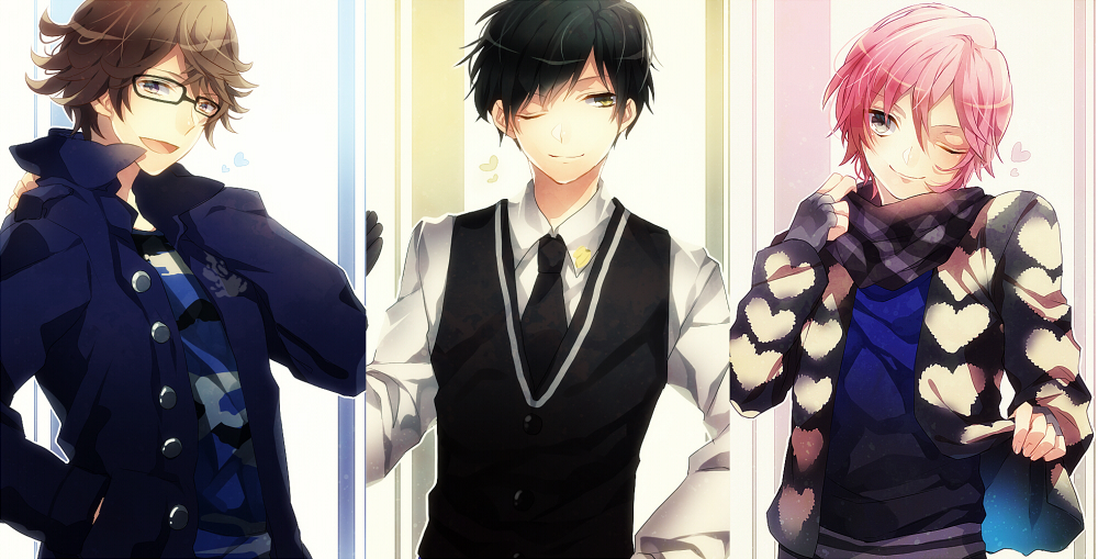 black_hair, mikado_nagi, ootori_eiichi, pixiv_id_3389939, sumeragi_kira, uta_no_prince-sama, yellow_eyes