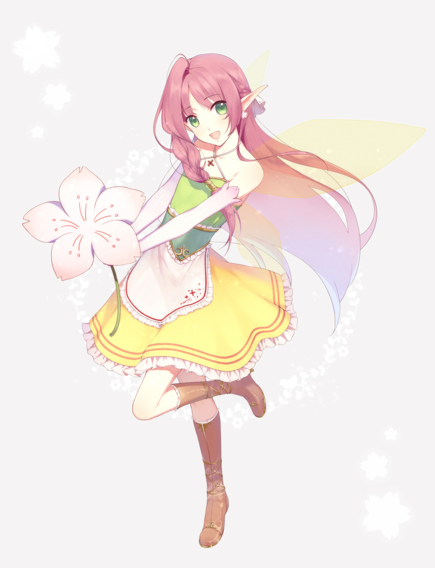 1boy, absurdres, blush, boots, braid, crossdressinging, dress, elbow_gloves