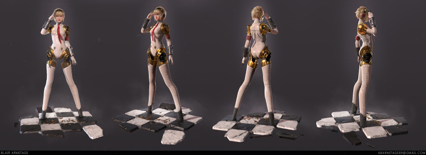 1girl, 3d, absurdres, aegis_(persona), android, ass, blair_armitage, blonde_hair