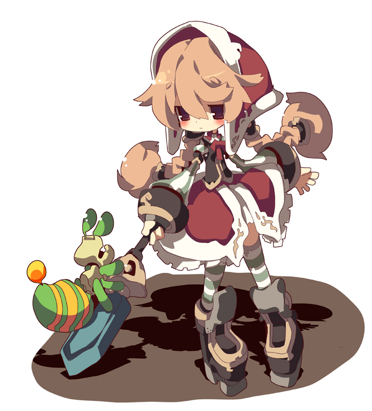 1girl, blush, bonnet, boots, braid, coat, cordelia_(saga), dango_mushi