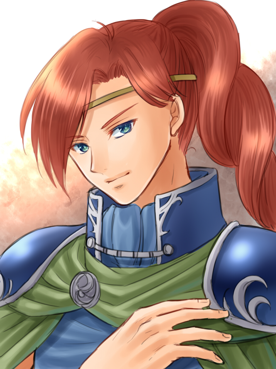 1boy, blue_eyes, cape, circlet, curly_hair, fire_emblem, fire_emblem_gaiden, highres