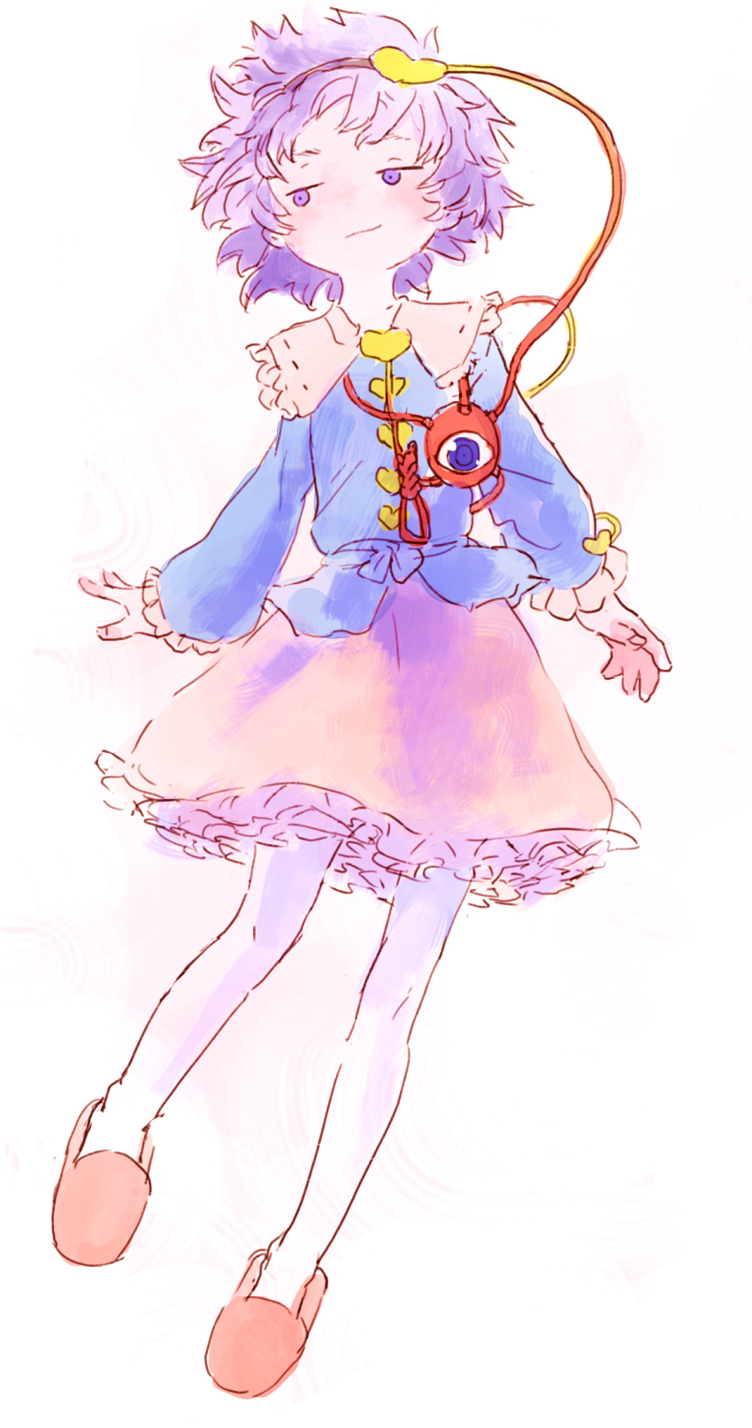 1girl, arms_at_sides, belt, blue_shirt, blush, buttons, collar, collared_shirt