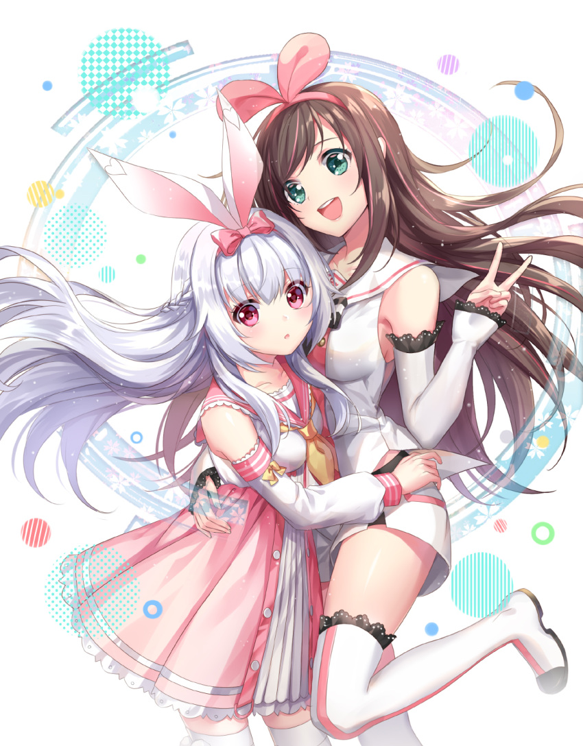 :d, :o, a.i._channel, althea_(sakiya0000), animal_ears, bare_shoulders, boots, bow