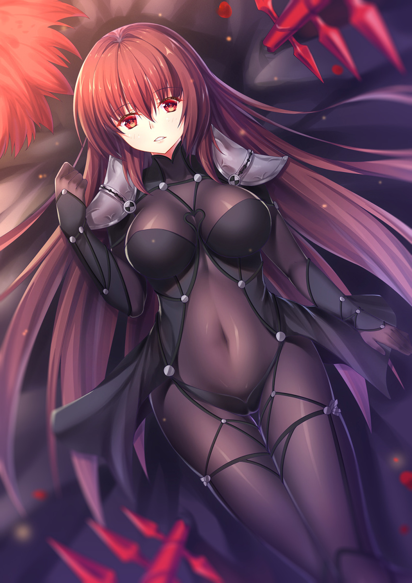 1girl, ame_wa_a_ga_tsutano?, armor, bodysuit, breasts, covered_navel, fate/grand_order, fate_(series)