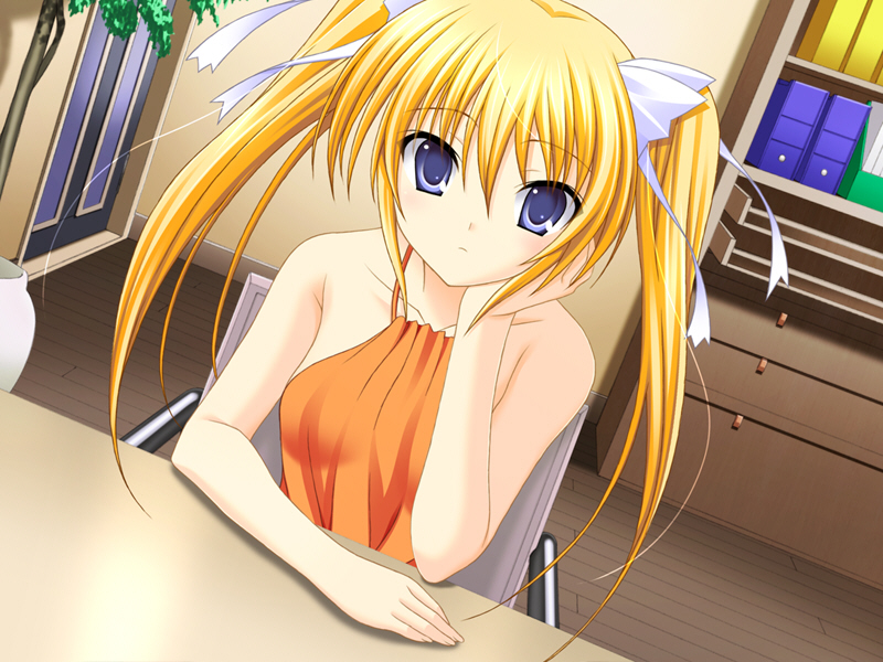 blue_eyes, dutch_angle, game_cg, halter_top, halterneck, long_hair, mochida_nao, step_x_steady