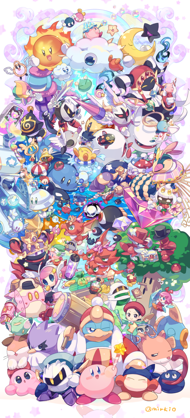 adeleine, bandanna, chuchu_(kirby), claycia, copy_ability, dark_matter, dark_meta_knight, drawcia