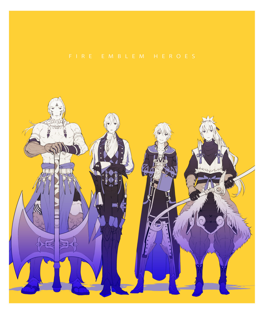4boys, amatari_sukuzakki, armor, axe, book, copyright_name, fire_emblem, fire_emblem:_kakusei