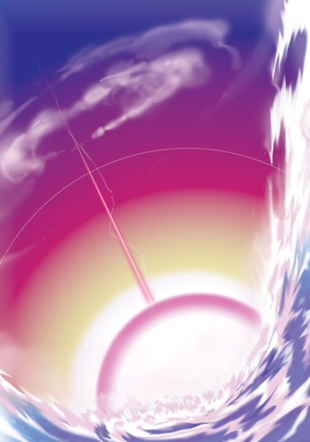 clouds, explosion, mahou_shoujo_lyrical_nanoha, starlight_breaker, water