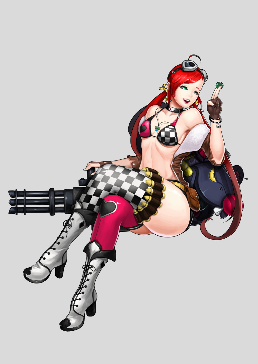 1girl, absurdres, ah-lyong_lee, ahoge, alternate_costume, alternate_eye_color, alternate_hair_color, alternate_hairstyle