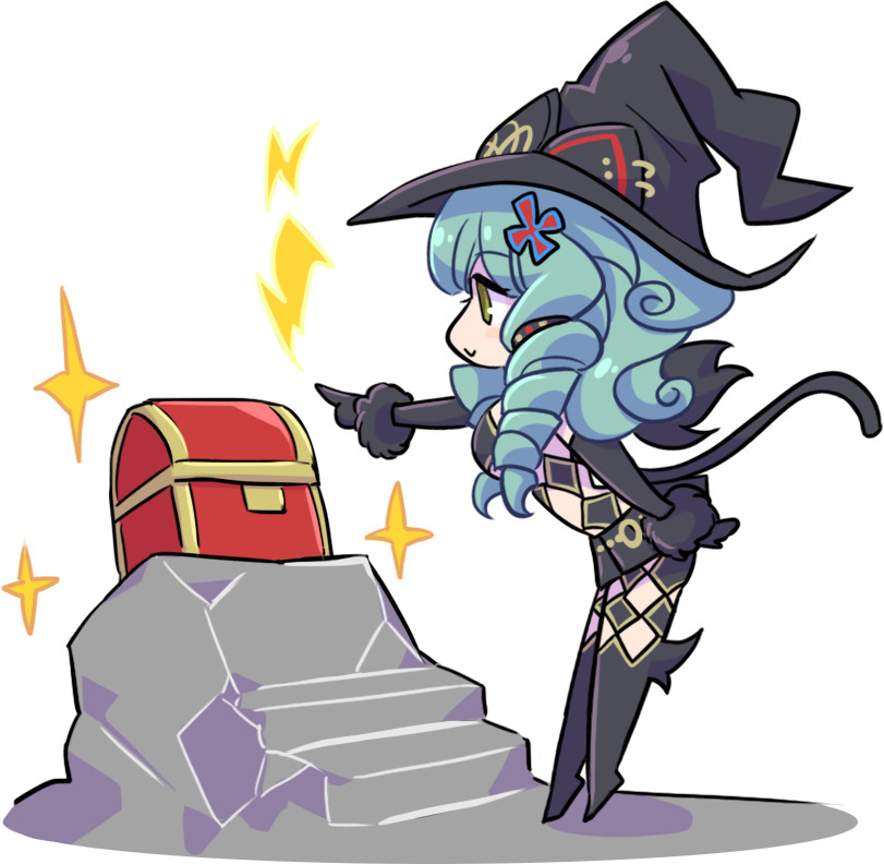 1girl, artist_request, black_boots, black_gloves, black_hat, boots, cat_tail, elbow_gloves