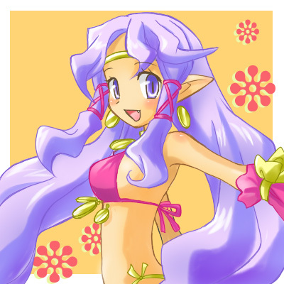 breasts, cheerleader_(disgaea), demon_girl, disgaea, disgaea_2, disgaea_3, earrings, jewelry
