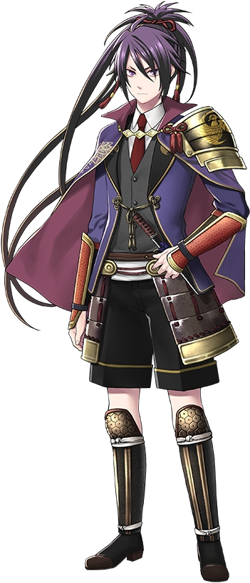 1boy, armor, cape, fudou_yukimitsu, japanese_armor, kiwame_(touken_ranbu), kote, male_focus