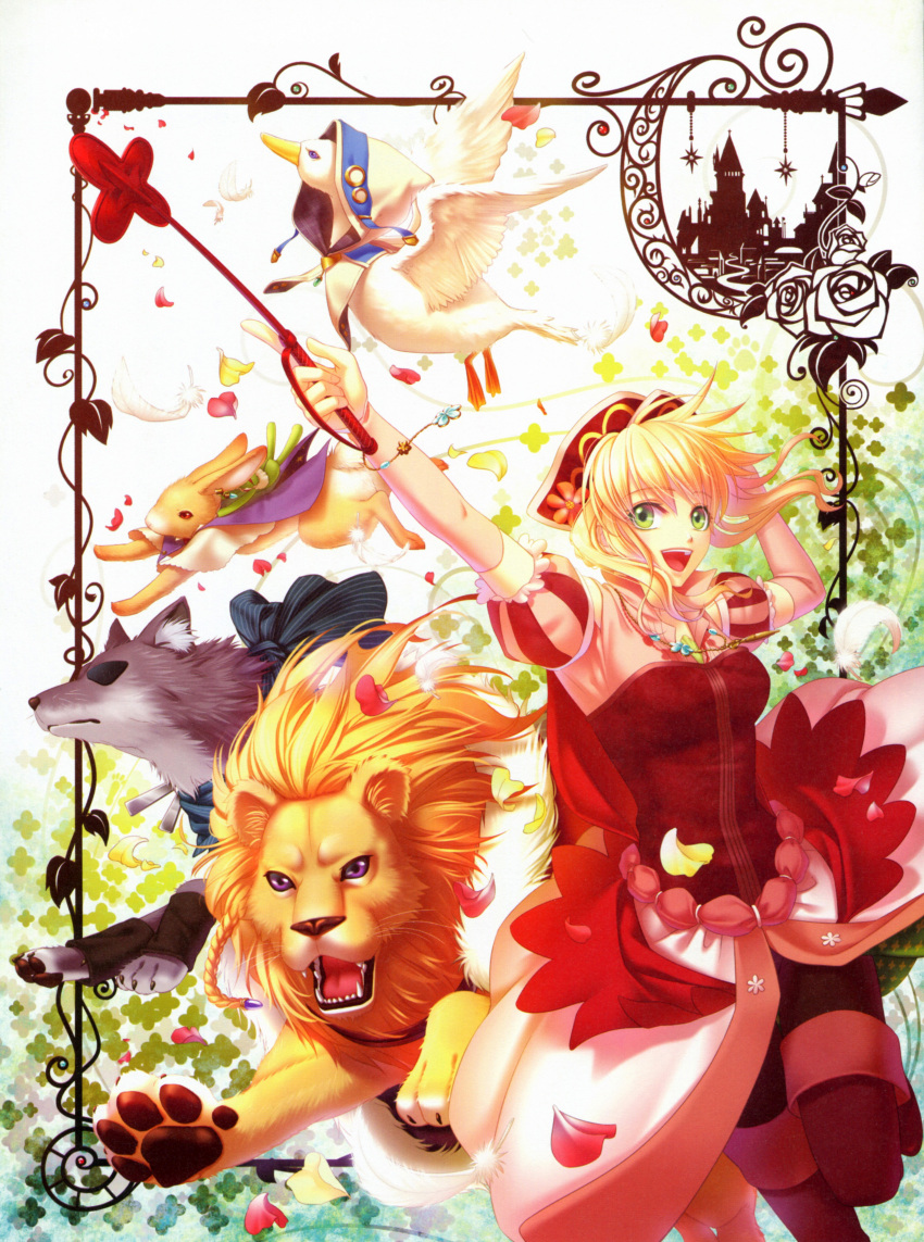 blonde_hair, green_eyes, miko_(artist), moujuutsukai_to_ouji-sama, tiana_(moujuutsukai_to_ouji-sama)