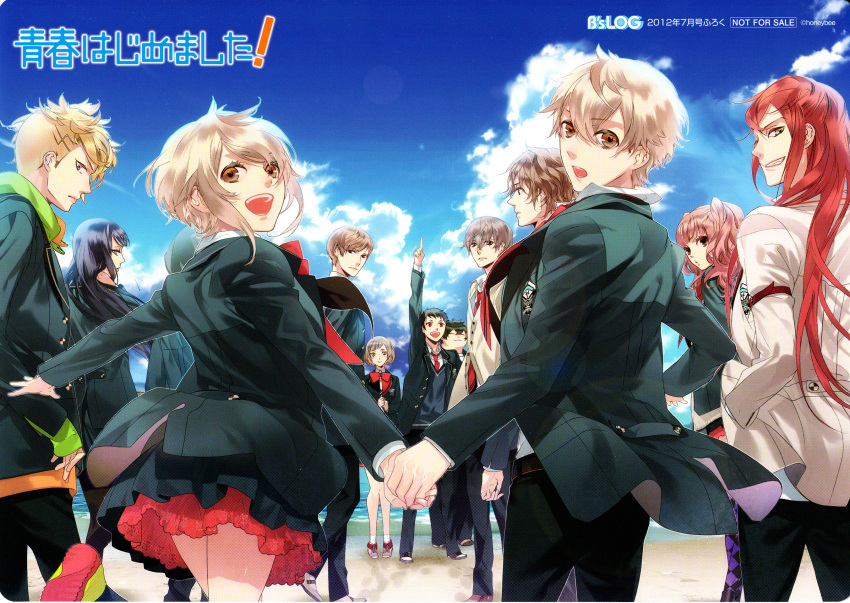 atsumi_rihito, blonde_hair, brown_eyes, futaba_chihaya, futaba_chitose, harukaze_kotori, kazuaki, kitagomon_yukihiko, kuga_haiji, nagumo_arisu, rikuno_kanade, saigou_heita, sannoudou_ouji, seishun_hajimemashita!, shinonome_yoshino, yamada_tarou