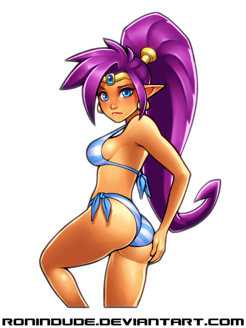 1girl, bikini, blue_eyes, dark_skin, earrings, highres, jewelry, looking_at_viewer