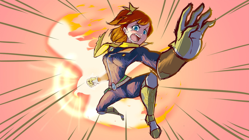 blue_eyes, bow, breasts, captain_falcon, captain_falcon_(cosplay), cosplay, f-zero, falcon_punch