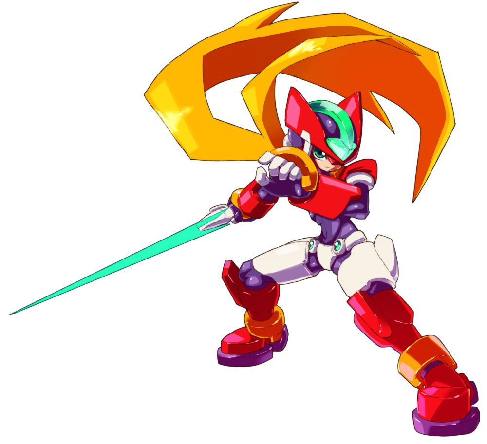 1boy, blonde_hair, helmet, holding, holding_weapon, long_hair, rockman, rockman_zx