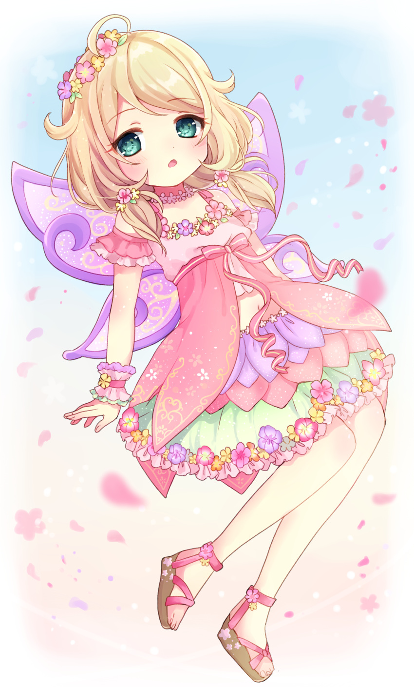 1girl, :o, absurdres, ahoge, aqua_eyes, arm_cuffs, arms_at_sides, bangs