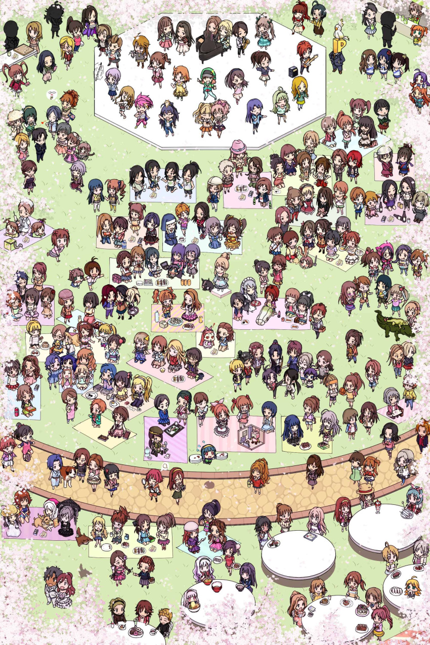 6+boys, 6+girls, abe_nana, absurdres, afuu, ahoge, aikawa_chinatsu, akagi_miria
