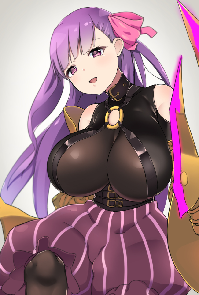 1girl, :d, arm_at_side, baggy_shorts, bangs, bare_shoulders, black_collar, blunt_bangs