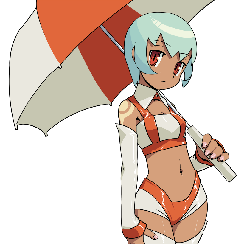 1girl, aqua_hair, bangs, bare_shoulders, breasts, cleavage, closed_mouth, collarbone