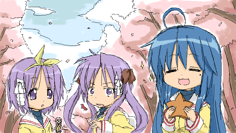 cherry_blossoms, clannad, company_connection, cosplay, fujibayashi_kyou, fujibayashi_kyou_(cosplay), fujibayashi_ryou, fujibayashi_ryou_(cosplay)