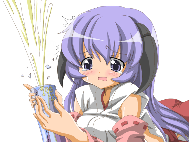 detached_sleeves, hanyuu, higurashi_no_naku_koro_ni, horns, japanese_clothes, long_hair, miko, natsukawa_hikari